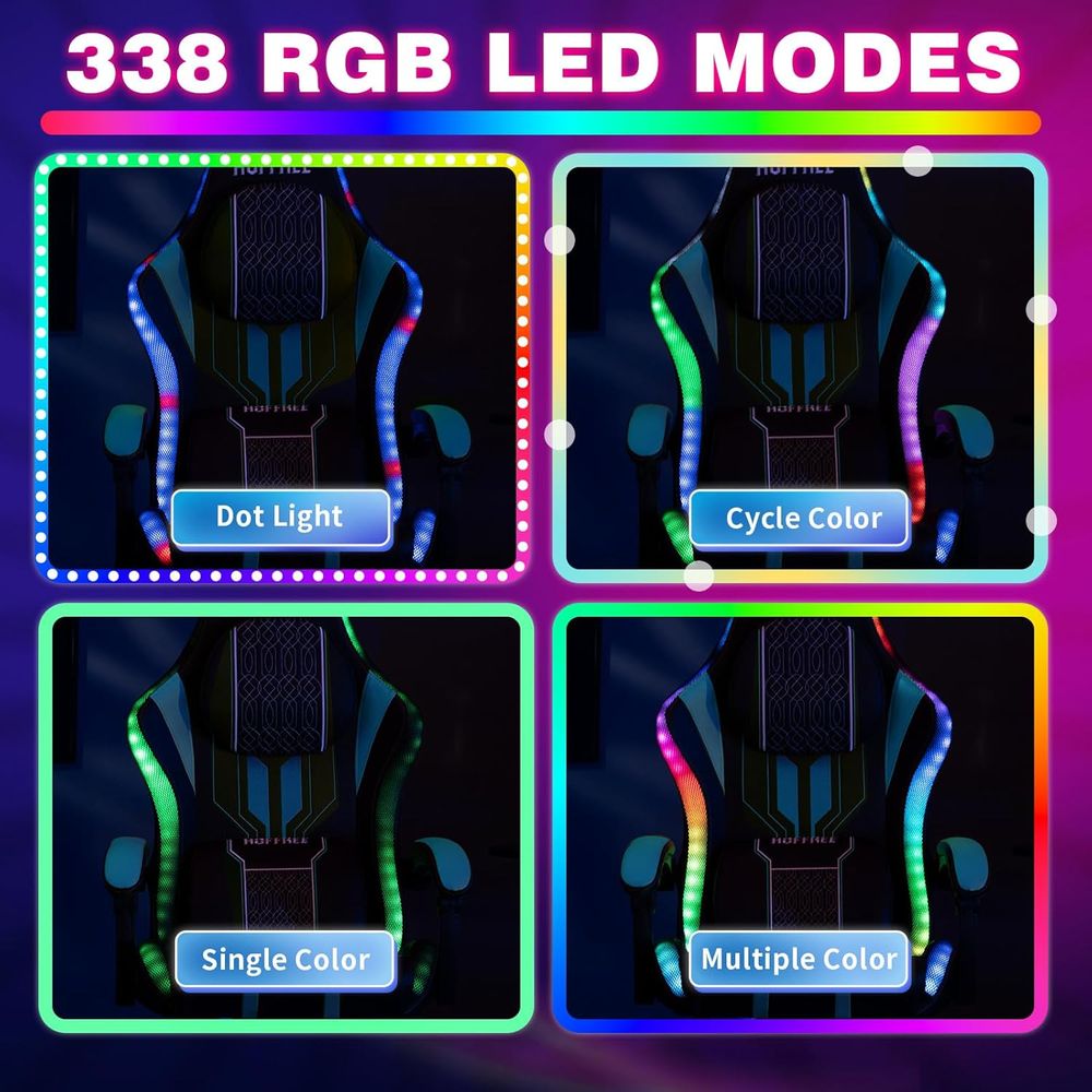 Gaming Chair with LED Lights S - Massage review and price