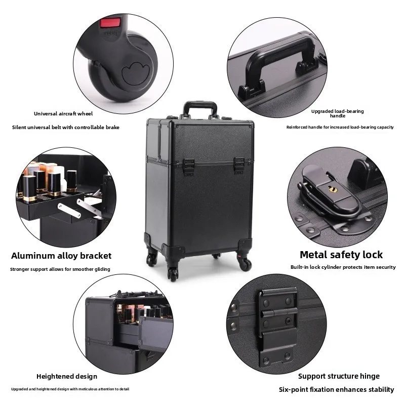 Rolling Cosmetic Luggage Organ - Nail Art review and price