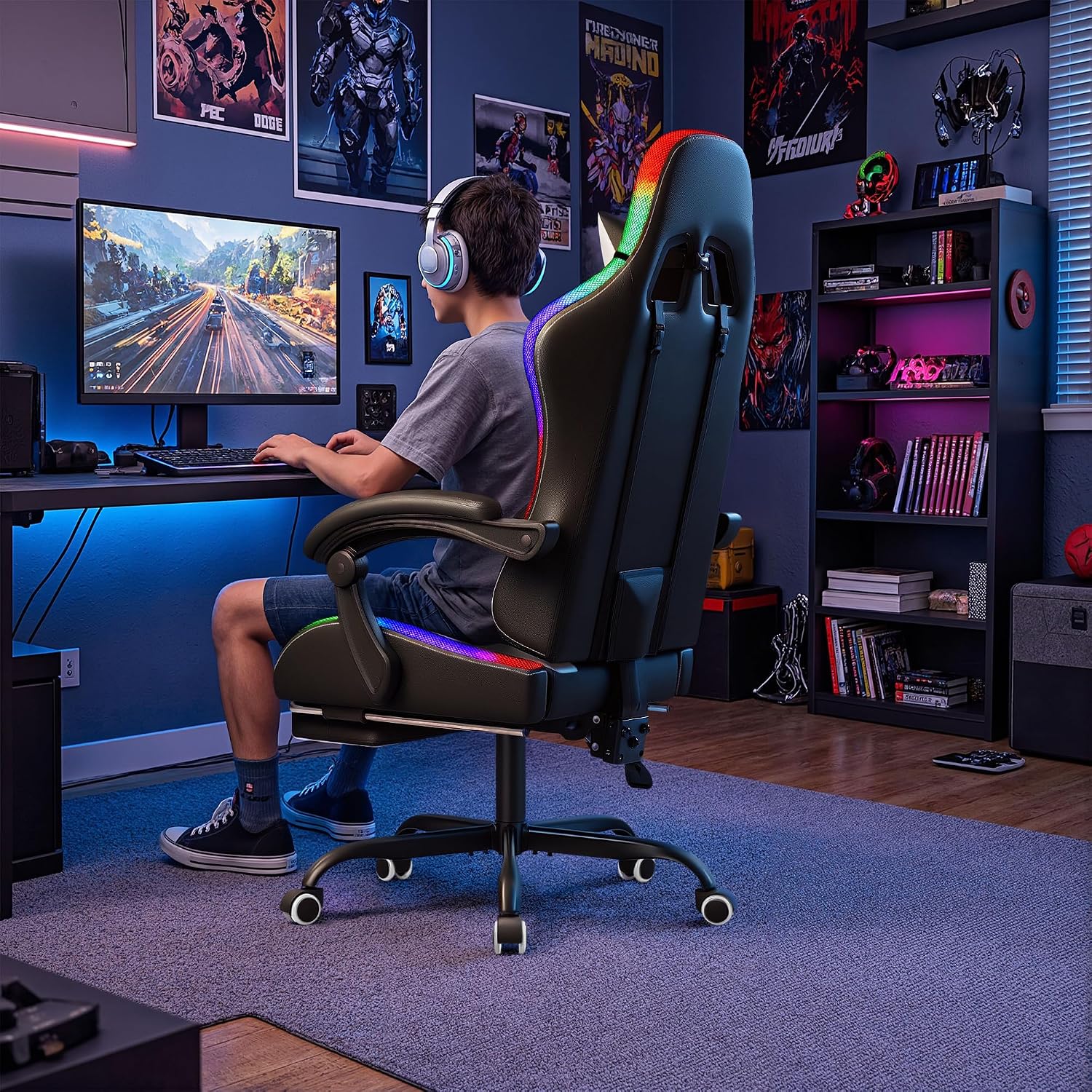 Homall Gaming Chair, Ergonomic - Massage review and price